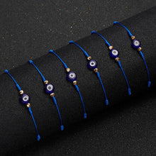 Load image into Gallery viewer, 6pcs/set Handmade Bracelets Braided Red Black Rope 7 Knots Lucky Jewelry Friendship Protection Bracelet Red Comfortable Bracelet Small Eye Bracelet For Kids
