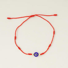 Load image into Gallery viewer, 6pcs/set Handmade Bracelets Braided Red Black Rope 7 Knots Lucky Jewelry Friendship Protection Bracelet Red Comfortable Bracelet Small Eye Bracelet For Kids
