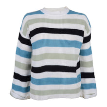 Load image into Gallery viewer, Striped Bell Sleeve Light Sweater
