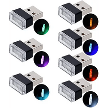 Load image into Gallery viewer, 7 Color Lights LED Mini USB Ambient Neon Interior Light Car Accessories Cars Gadgets Bright Colors
