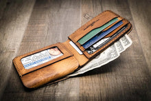 Load image into Gallery viewer, Badge Bifold Wallet - Saddle Tan
