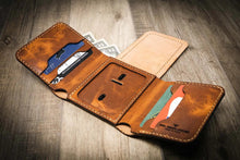 Load image into Gallery viewer, Badge Trifold Wallet - Chestnut Brown
