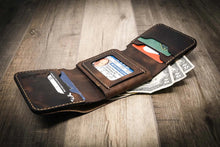 Load image into Gallery viewer, Badge Trifold Wallet - Walnut Brown

