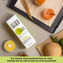 Load image into Gallery viewer, 300 Individually Wrapped Eco-Friendly Drinking Straws, 8.25" Long, 6mm Diameter
