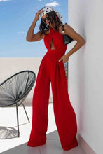 Load image into Gallery viewer, Halter Neck Wide Leg : With Keyhole Detail Jumpsuit
