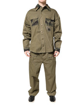 Load image into Gallery viewer, Dolce &amp; Gabbana Brown Cotton Stretch Shirt Pants Casual Set
