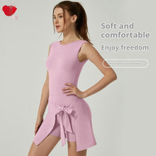 Load image into Gallery viewer, Women's Fitness Beauty-Back Yoga Dress – Sleeveless Active Mini
