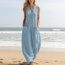 Load image into Gallery viewer, Women's Sleeveless Wide-Leg Jumpsuit with Pockets
