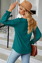 Load image into Gallery viewer, 🌸 Round Neck Flounce Sleeve T-Shirt
