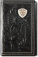 Load image into Gallery viewer, Ariat Floral Shield - Mens Tri-Fold Wallet
