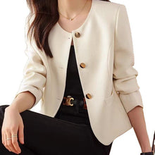 Load image into Gallery viewer, Women’s Cropped Crew Neck Jacket – Casual Lightweight Outerwear

