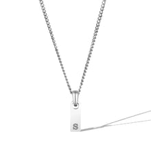 Load image into Gallery viewer, Initial Tag Necklace - Silver
