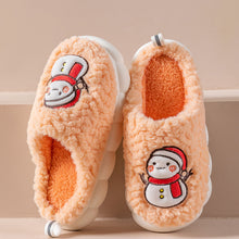 Load image into Gallery viewer, Cute Snowman Slippers Winter Indoor Household Warm Plush Thick-Soled Anti-slip Couple Home Slipper Soft Floor Bedroom House Shoes
