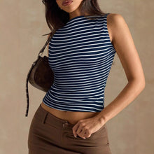 Load image into Gallery viewer, Women’s Slim Fit Striped Vest Top
