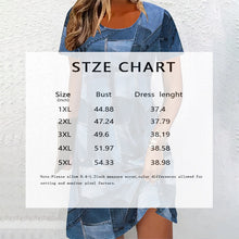 Load image into Gallery viewer, Women's Plus Size Digital Print Denim-Look Short Sleeve Dress
