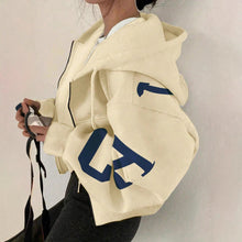 Load image into Gallery viewer, Women’s Zip-Up Printed Sweatshirt – Long Sleeve Casual Jacket
