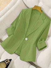 Load image into Gallery viewer, Women's Three-Quarter Sleeve Single-Button Casual Blazer
