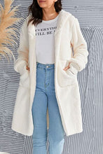 Load image into Gallery viewer, Red Double Take Full Size Hooded Teddy Bear Jacket with Thumbholes Ultra-Cozy &amp; Stylish Comfortable Outerwear
