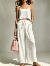 Load image into Gallery viewer, Women's Camisole &amp; Wide-Leg Pants Two-Piece Set – Casual Summer
