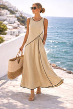 Load image into Gallery viewer, Mediterranean Contrast Color Vacation Dress – 7 Colors, S–3XL
