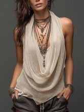 Load image into Gallery viewer, Women's Halterneck V-Neck Backless Slim-Fit Knit Top
