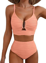 Load image into Gallery viewer, Women's Solid Color Gathering Swimsuit
