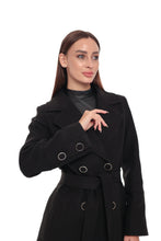 Load image into Gallery viewer, Zuri Cashmere Blend Overcoat in Black
