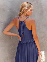 Load image into Gallery viewer, Romantic Ruffled Sleeveless Tiered Maxi Dress with Pockets Elegant &amp; Chic Statement Beautiful Design Dress
