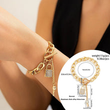Load image into Gallery viewer, Thick Chain Lock and Key Pendant Necklace - Trendy Fashion Jewelry
