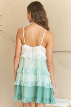 Load image into Gallery viewer, New Summer Swiss Dot Ruffled Tiered Mini Dress For Women – Feminine, Elegant, Playful, Sophisticated, Flirty Mini Dress for Special Occasions

