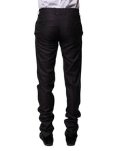Load image into Gallery viewer, Dolce &amp; Gabbana Black Wool Patterned Formal Pants
