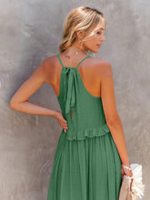 Load image into Gallery viewer, Romantic Ruffled Sleeveless Tiered Maxi Dress with Pockets Elegant &amp; Chic Statement Beautiful Design Dress
