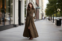 Load image into Gallery viewer, Women's Printed Lapel Slim-Fit Dress – Elegant Commuter Style
