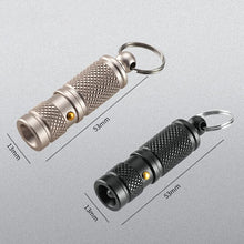 Load image into Gallery viewer, 🔦 Eco-Friendly Mini LED Flashlight – Aluminum Alloy Pocket Torch | Waterproof, Lightweight, Durable | Everyday Carry Keychain Light (Black or White)
