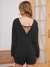 Load image into Gallery viewer, Long-Sleeved Solid Color Jumpsuit Shorts — Chic One-Piece for Women
