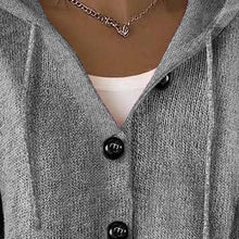 Load image into Gallery viewer, Women’s Button-Down Hoodie Cardigan Sweater Coat
