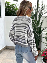 Load image into Gallery viewer, Drop Shoulder Striped Sweater
