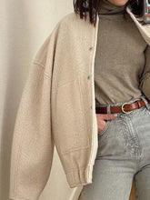 Load image into Gallery viewer, Autumn Casual Full Size Drop Shoulder Snap Down Jacket with Buttoned Front and Pockets

