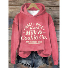 Load image into Gallery viewer, Women’s Printed Hooded Long Sleeve Pullover Sweatshirt
