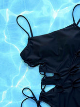 Load image into Gallery viewer, Cutout Lace-Up Spaghetti Strap : One-Piece Swimsuit
