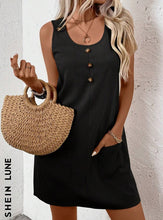 Load image into Gallery viewer, Women’s Solid‑Color Sleeveless A‑Line Dress
