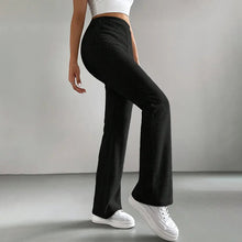 Load image into Gallery viewer, Solid Rib-Knit Pull-On Jogger Pants for Women
