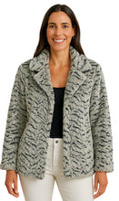 Load image into Gallery viewer, Women's One Button Faux Fur Lined Swing Jacket

