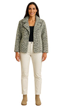 Load image into Gallery viewer, Women's One Button Faux Fur Lined Swing Jacket

