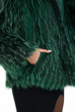 Load image into Gallery viewer, Reversible Genuine Silver Fox  Down Fill Coat
