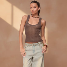 Load image into Gallery viewer, Women's Sequin Deep V-Neck Strappy Tank Top – 3 Colors S–L
