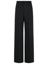 Load image into Gallery viewer, Max Mara &#39;Fernet&#39; Straight Black Virgin Wool Pants Women
