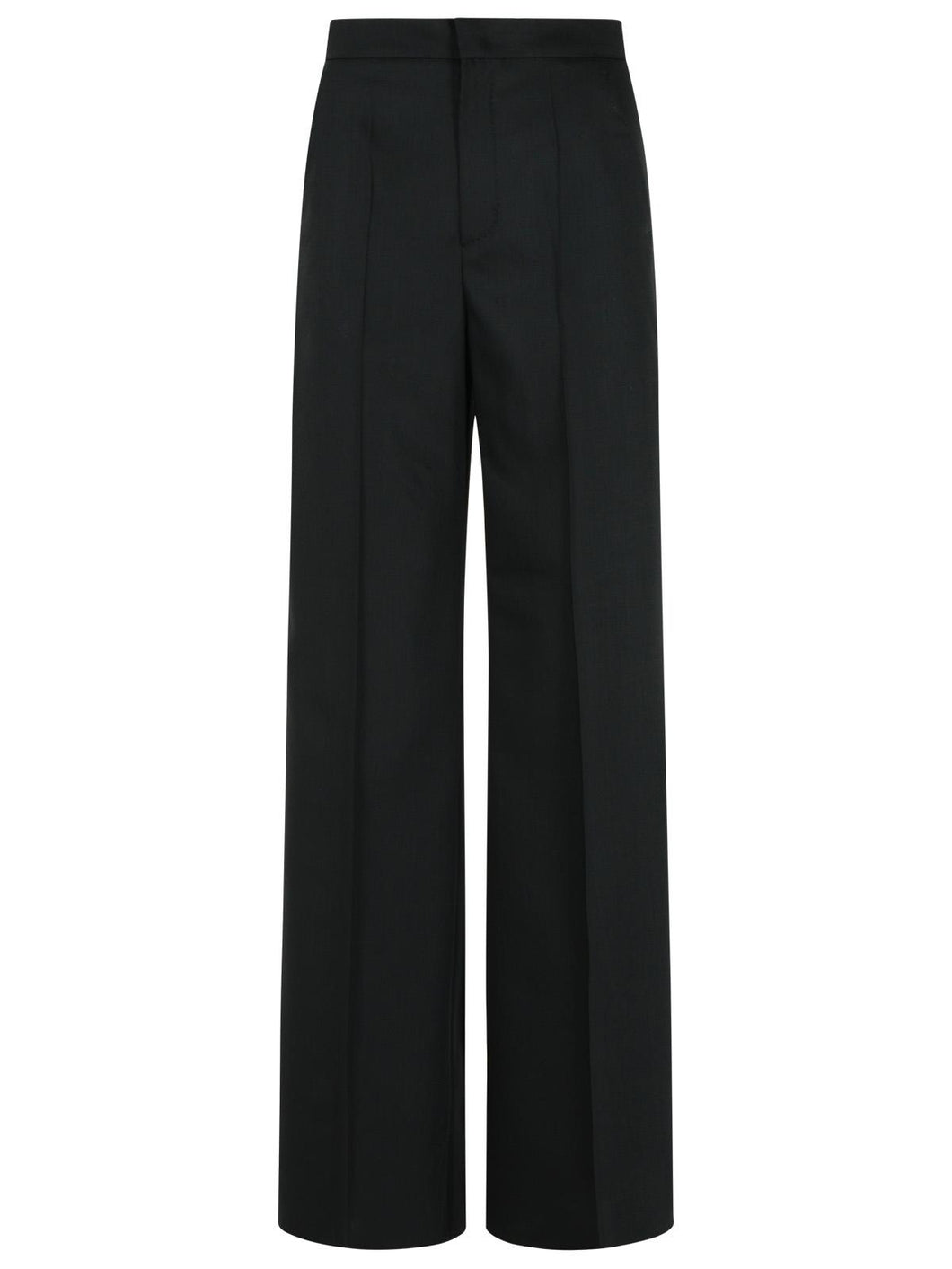 Max Mara 'Fernet' Straight Black Virgin Wool Pants Women