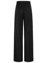 Load image into Gallery viewer, Max Mara &#39;Fernet&#39; Straight Black Virgin Wool Pants Women
