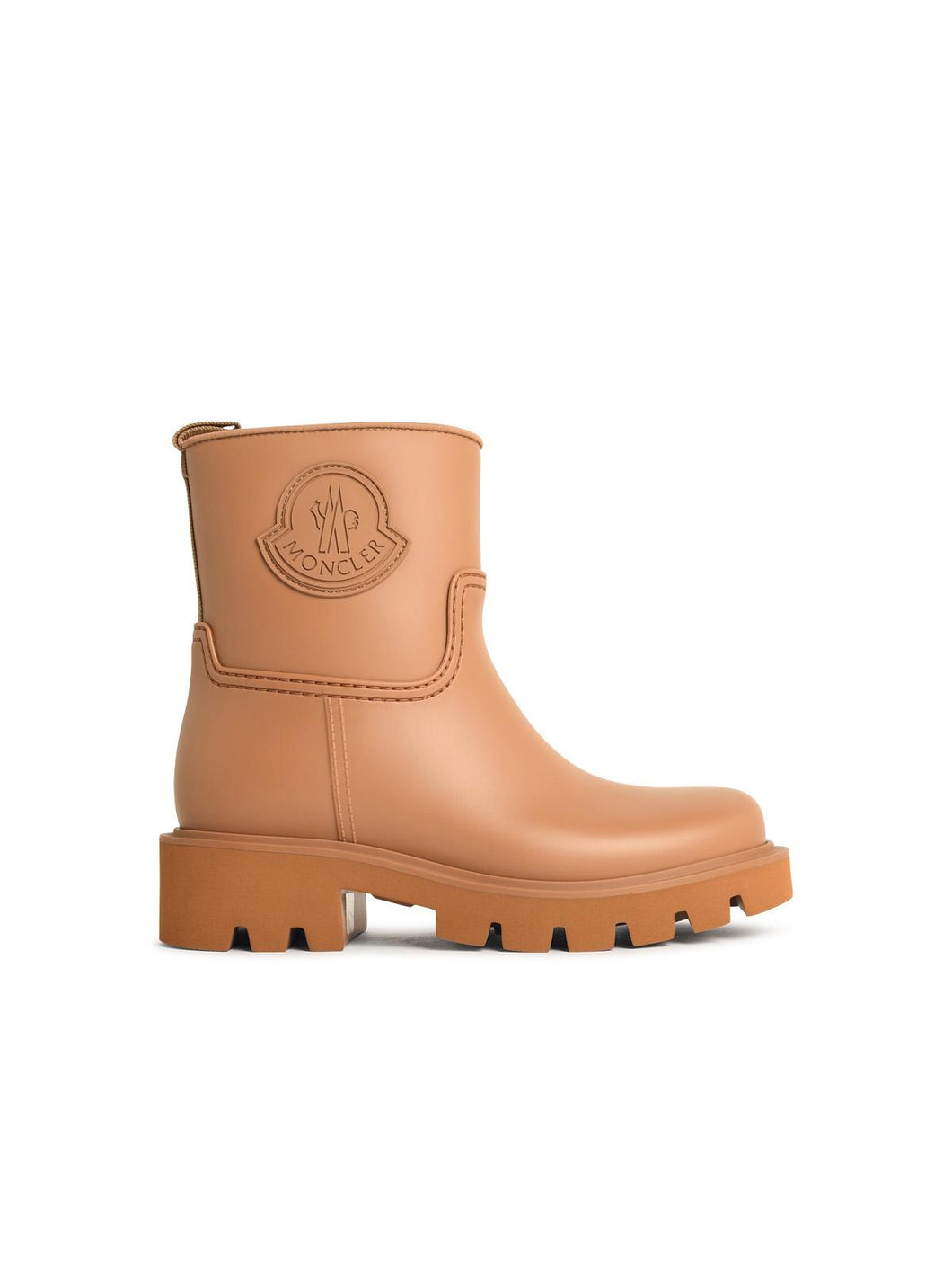 Moncler 'Kickstream' Light Brown Pvc Rain Boots Women